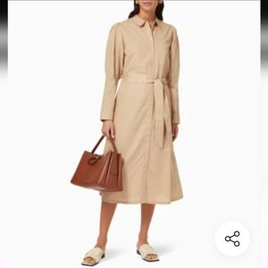 SELECTED FEMME SYBILLA-FLORENTA MIDI TSHIRT DRESS FRONT BUTTON SIZE 36